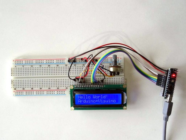Arduino And Visuino: Directly Connected 2 X 16 Lcd Display