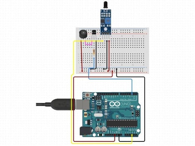 Interfacing Flame Sensor With Arduino